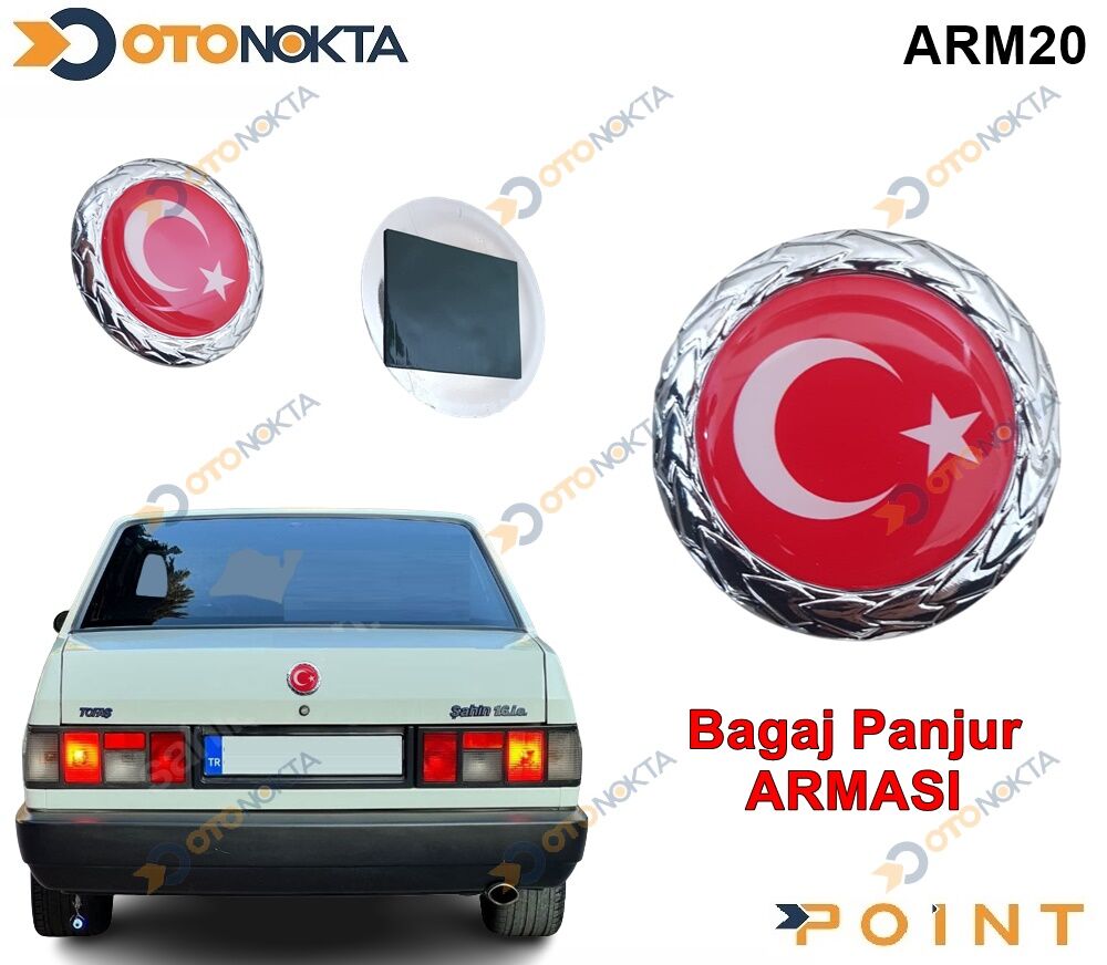 ARMA YAPIŞMA ÇELENK TÜRK BAYRAK ZUM