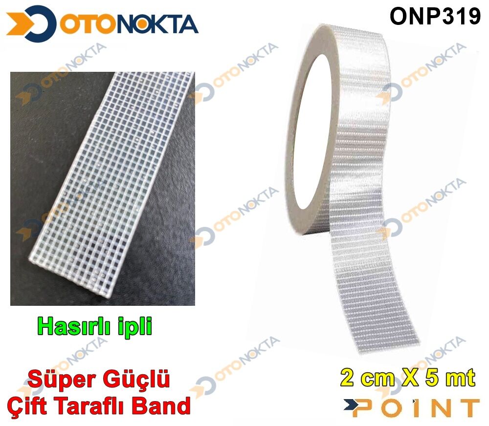 ÇİFT TARAFLI BANT ŞEFFAF İPLİ 20MMX5M POİNT