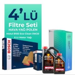 BOSCH Volvo S90 2.0 Dizel D5 Filtre Bakım Seti Motul Motor Yağlı (2016-2022) 4 Lü