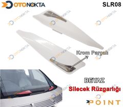 SİLECEK RÜZGARLIĞI BEYAZ RENK KROM PARÇALI