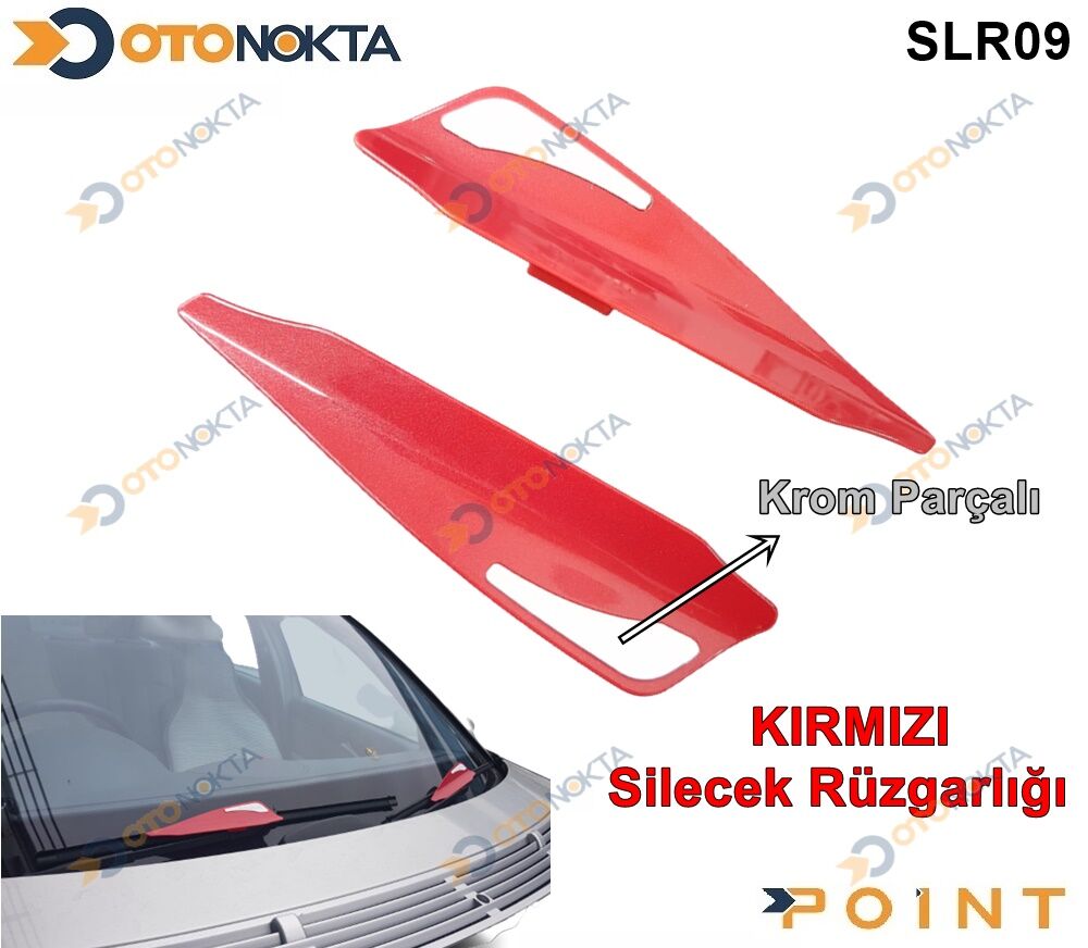 SİLECEK RÜZGARLIĞI KIRMIZI RENK KROM PARÇALI