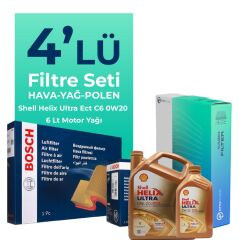 BOSCH Volvo XC60 2.0 Dizel B4 Filtre Bakım Seti Shell Motor Yağlı (2019-2024) 4 Lü