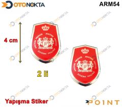 ARMA STİCKER YAPIŞMA TAÇ KIRMIZI