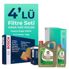 BOSCH Volkswagen Taigo 1.5 TSi Filtre Bakım Seti Castrol Motor Yağlı (2022-2024) 4 Lü