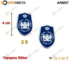 ARMA STİCKER YAPIŞMA TAÇ MAVİ