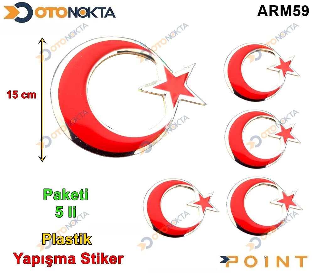 ARMA STİCKER YAPIŞMA BÜYÜK BOY BAYRAK 5 Lİ