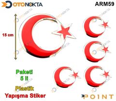 ARMA STİCKER YAPIŞMA BÜYÜK BOY BAYRAK 5 Lİ