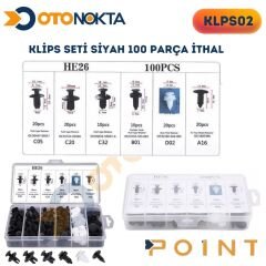 KLİPS SETİ SİYAH 100 PARÇA İTHAL