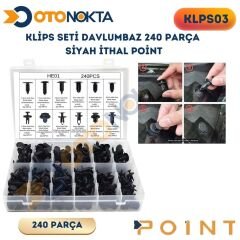 KLİPS SETİ DAVLUMBAZ 240 PARÇA SİYAH İTHAL POİNT