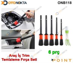 ARAÇ İÇ TEMİZLEME FIRÇA SETİ 6 PRÇ