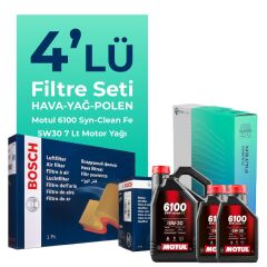 BOSCH Mitsubishi L200 2.5 Dizel Filtre Bakım Seti Motul Motor Yağlı (2008-2015) 4 Lü