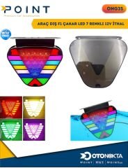 ARAÇ DIŞ F1 ÇAKAR LED 7 RENKLI 12V İTHAL