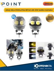 ARAÇ DIŞ AYDINLATMA  BEYAZ LED 25W KASKLI KAPAKLI