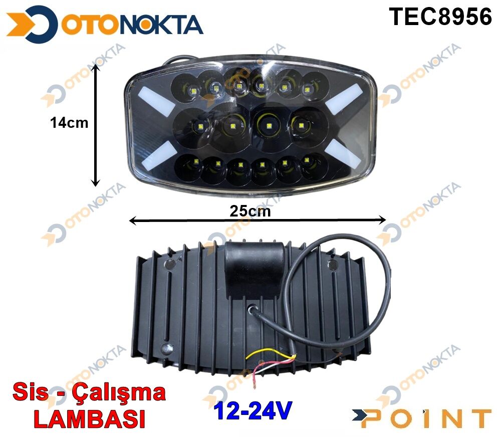 SİS LAMBASI LED KALİTELİ 12€24 V BÜYÜK SARI BEYAZ