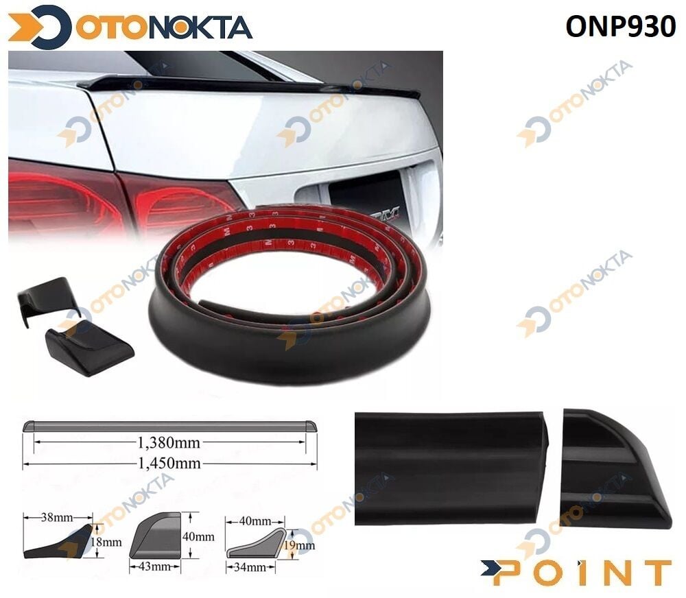 M3 ÇITA SPOYLER 3,5X150CM PİYANO BLACK POİNT
