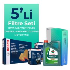 BOSCH Fiat Doblo 1.3 Dizel Filtre Bakım Seti Castrol Motor Yağlı EURO 6 (2015-2022) 5 Li