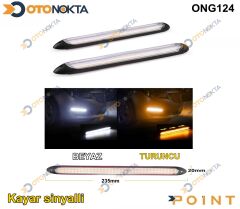 KAYAR PANJUR FAR LEDİ SİNYALLİ 23.5 CM BEYAZ SARI