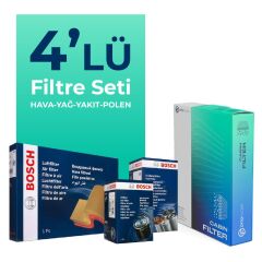 BOSCH Citroen DS5 1.6 BlueHDi Dizel Filtre Bakım Seti (2015-2017) 4 Lü