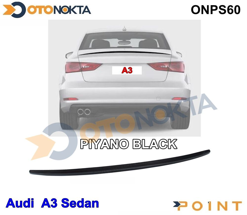 SPOYLER ANATOMİ PİYANO SİYAH AUDİ A3 14-18  POİNT