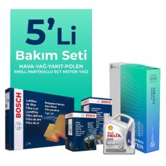 BOSCH Ford C-MAX 1.6 Dizel Filtre Bakım Seti Shell Motor Yağlı (2011-2019) 5 Li