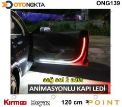 KAYAR KAPI UYARI LEDİ 120CM KIRMIZI BEYAZ POİNT