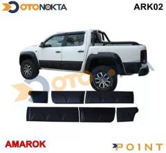 VW AMAROK 2010> YAN KAPI KORUMA 6 PRÇ SİYAH POİNT