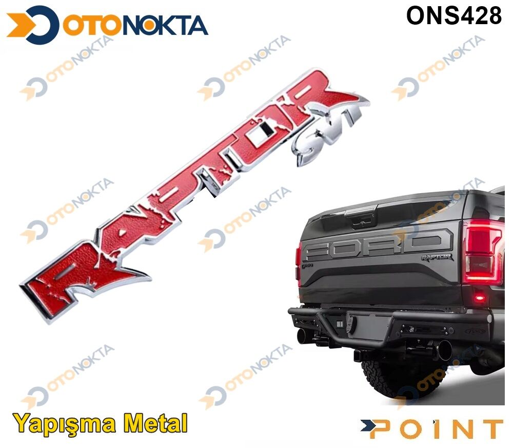ARMA METAL YAPIŞMA RAPTOR KIRMIZI KROM POİNT