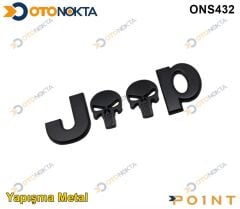 ARMA METAL YAPIŞMA KURU KAFA JEEP SİYAH POİNT