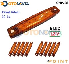 DORSE PARMAK LAMBA 12V 6 LEDLİ SARI