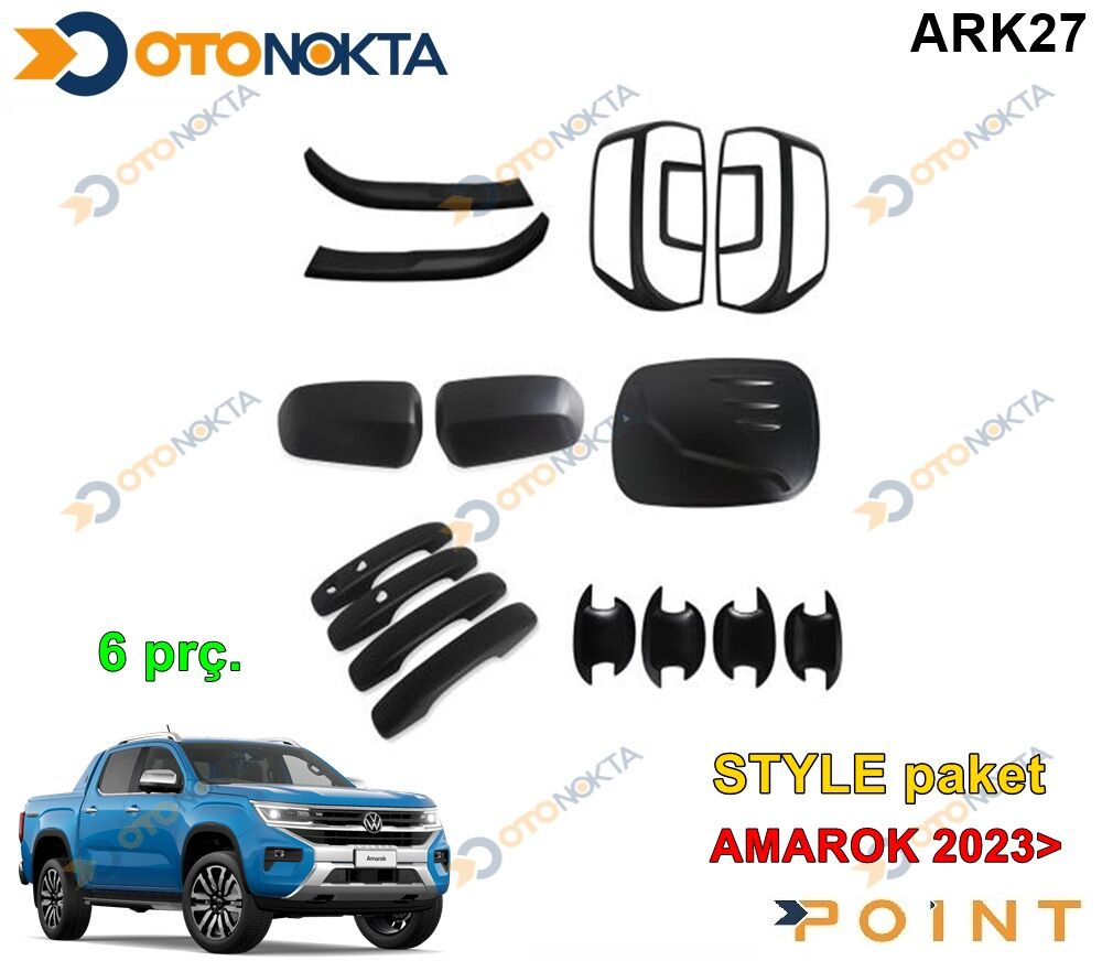 VW AMAROK 2023> SIYAH SET 6 PRC STYLE PAKET POINT
