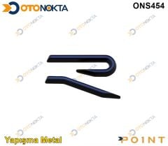 ARMA METAL YAPIŞMA R YENİ LOGO SİYAH MAVİ POİNT