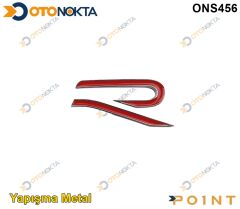 ARMA METAL YAPIŞMA R YENİ LOGO KIRMIZI KROM  POİNT