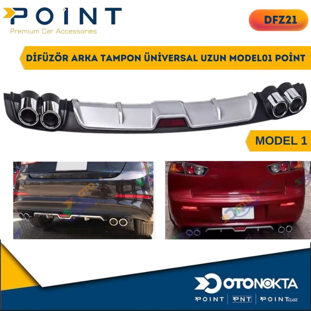 DİFÜZÖR ARKA TAMPON ÜNİVERSAL UZUN MODEL01 POİNT