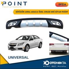 DİFÜZÖR ARKA ARACA ÖZEL CRUZE GRİ SİYAH POİNT