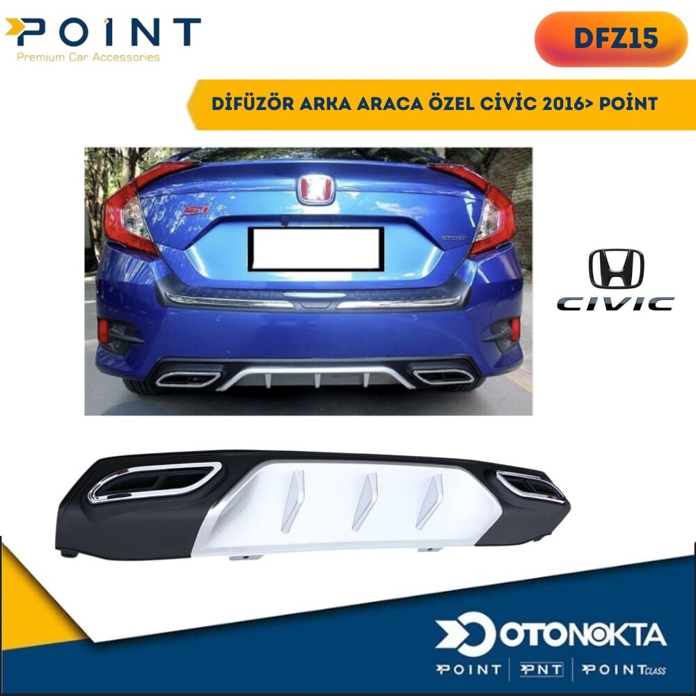 DİFÜZÖR ARKA ARACA ÖZEL CİVİC 2016> POİNT