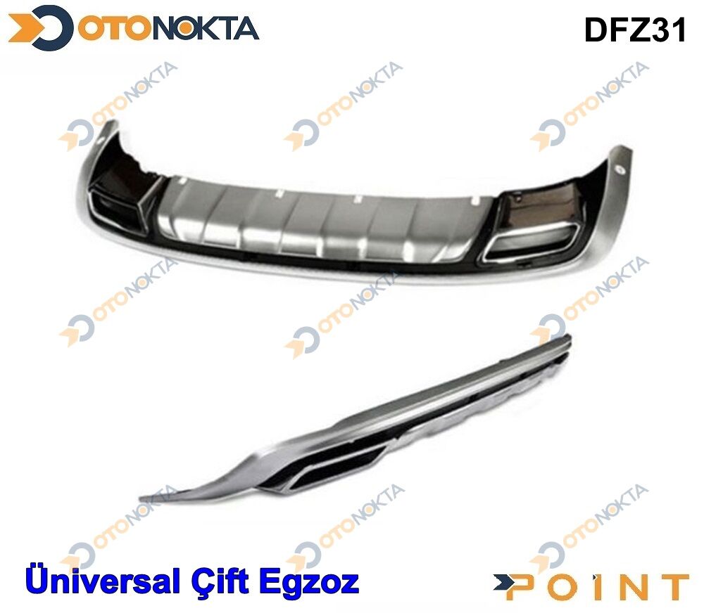 DİFÜZÖR ARKA SPORTAGE 10-15 GRİ ÇİFT EGZOZLU POİNT