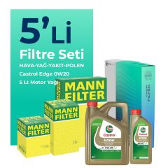 MANN Opel Insignia 1.5 Dizel Filtre Bakım Seti Castrol Motor Yağlı (2018-2023) 5 Li