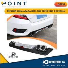 DİFÜZÖR ARKA ARACA ÖZEL FC5 CİVİC 2016 4 EGZOZLU