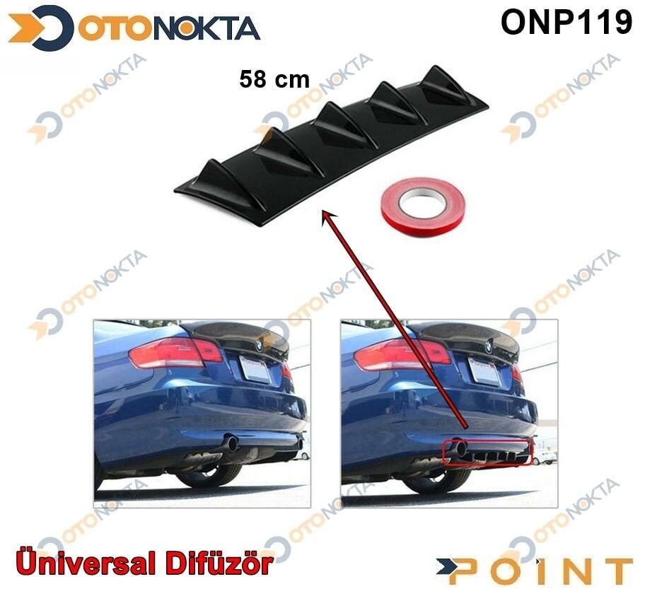 ÜNİVERSAL DİFÜZÖR PİYANO BLACK SİYAH 58CM POİNT