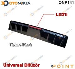 ÜNİVERSAL DİFÜZÖR KISA LEDLİ MAT SİYAH POİNT