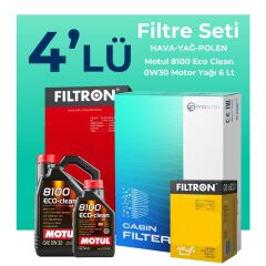 Filtron Audi A4 40 TDi Filtre Bakım Seti Motul Motor Yağlı (2020-2024) 4 Lü