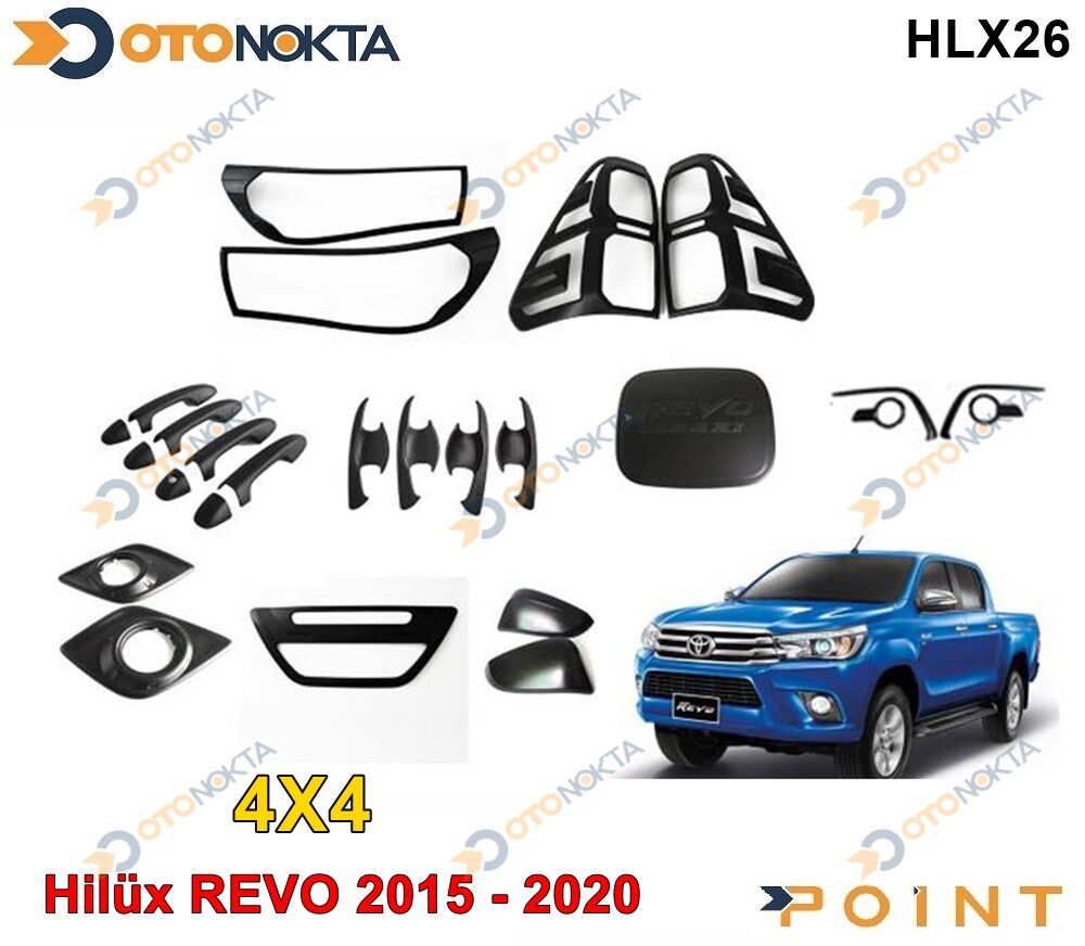 TOYOTA HİLUX 2015-2019 SİYAH SET 9 PRÇA 4X4 POİNT