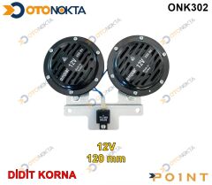 KORNA DİDİT 120MM 12V AYAKLI ROLELİ SİYAH EMP