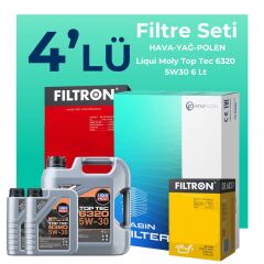 Filtron Peugeot Expert 1.5 Dizel Filtre Bakım Seti Liqui Moly Motor Yağlı (2017-2025) 4 Lü