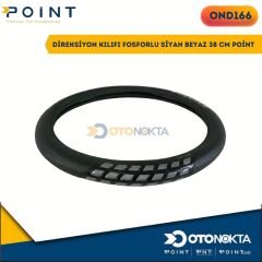 DİREKSİYON KILIFI FOSFORLU SİYAH BEYAZ 38 CM POİNT