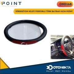DİREKSİYON KILIFI FOSFORLU TÜRK BAYRAK 42CM POİNT