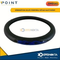 DİREKSİYON KILIFI FOSFORLU SİYAH MAVİ POİNT