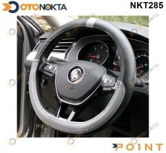 DİREKSİYON KILIFI GEÇMELİ SİYAH GRİ F-348