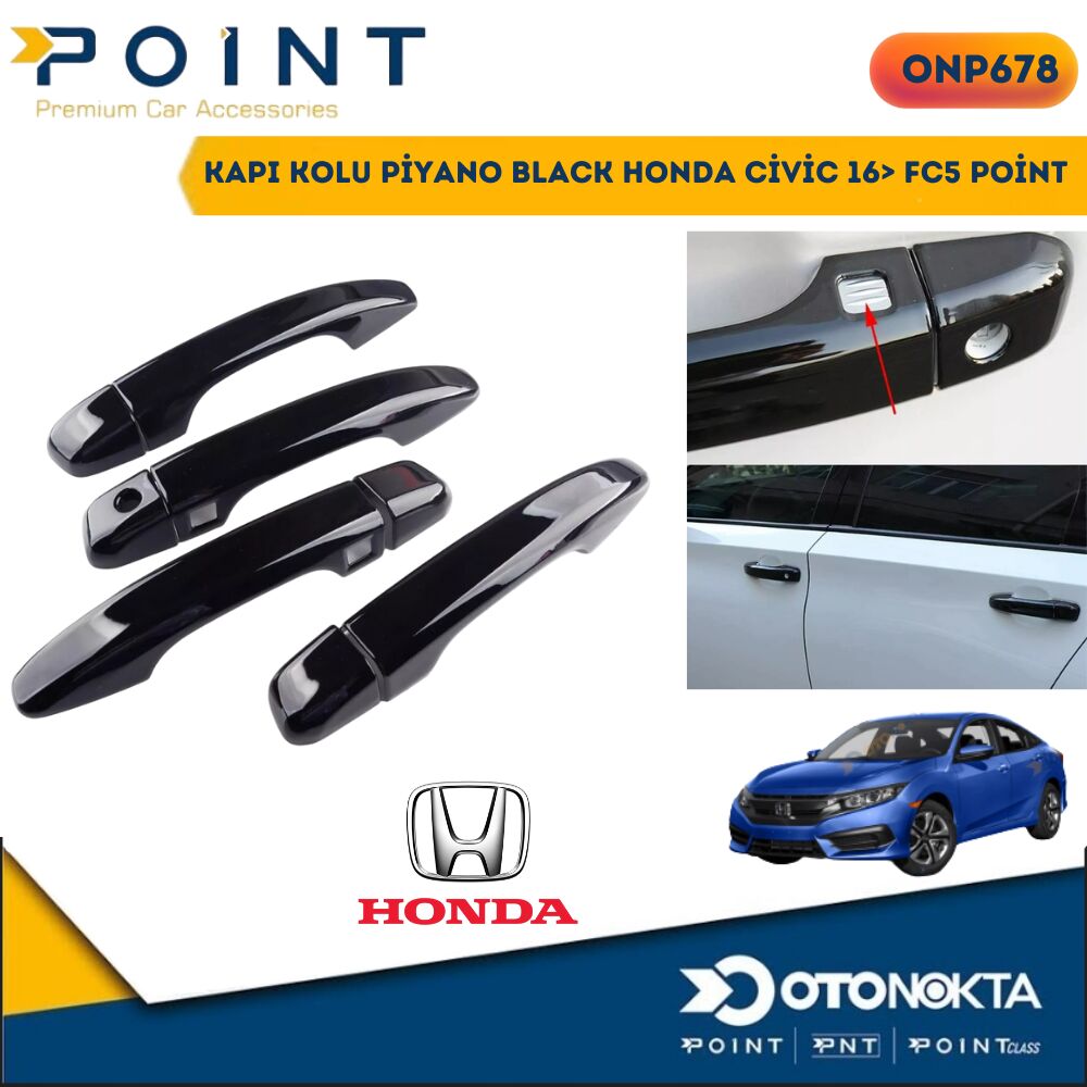 KAPI KOLU PİYANO BLACK HONDA  CİVİC 16> FC5  POİNT