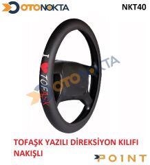 DİREKSİYON KILIFI GEÇMELİ NAKIŞLI TOFAŞ SİYAH F-80